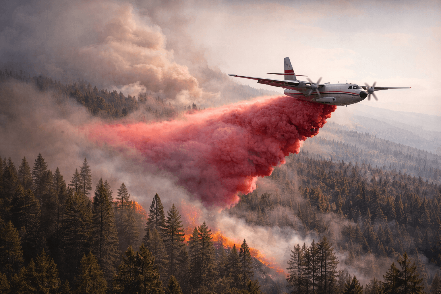 Aerial release plume visualization representing multiphase dispersion modeling.